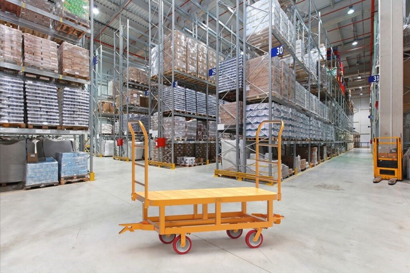 Cart dolly in warehouse
